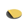 Round foam furniture pads, peel-and-stick backing
