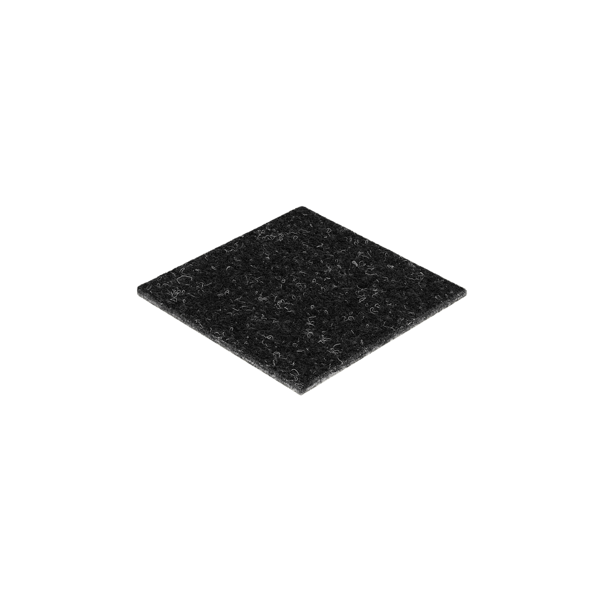 Lineup of round, square, and rectangular self-adhesive furniture pads with black PA6 fiber faces for smooth hard floors