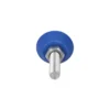 Anti-slip stainless steel leveling feet, angled view