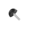 Ball-joint leveling feet, underside view