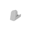 Oval tube end sled base glides, angled view