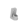 Oval tube end sled base glides, side view