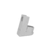 Oval tube end sled base glides, top view