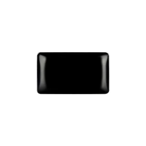 Rectangular self-adhesive furniture slides, 33 x 19 mm (1.30" x 0.75"), black, top-down view of the ABS sliding face