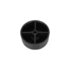 Round furniture feet, angled view