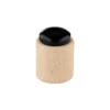 Round non-slip nail-on furniture glides, installed on a furniture leg