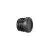 Pad slot round tube plugs, side view