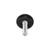 Hex-key leveling feet, angled view