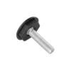 Hex-key leveling feet, underside view