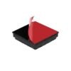 Square self-adhesive furniture glides, peel-and-stick backing