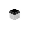 Square self-adhesive furniture sliders, installed on a furniture leg