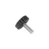 Stainless steel low-profile leveling feet, top view