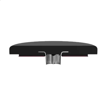 Nail-on furniture slide, assembled side profile