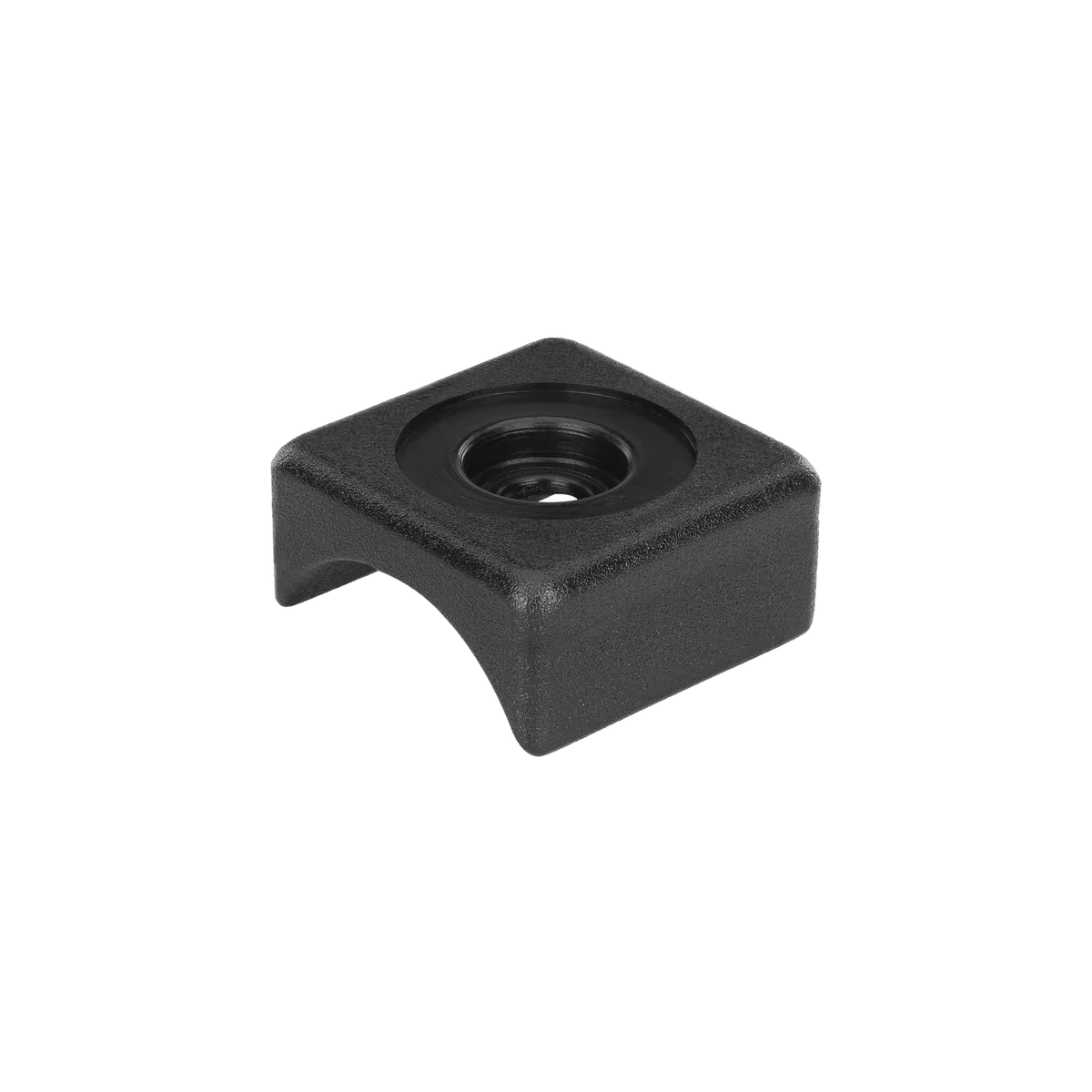 Mid-runner sled base saddle glide, round 28 mm, black