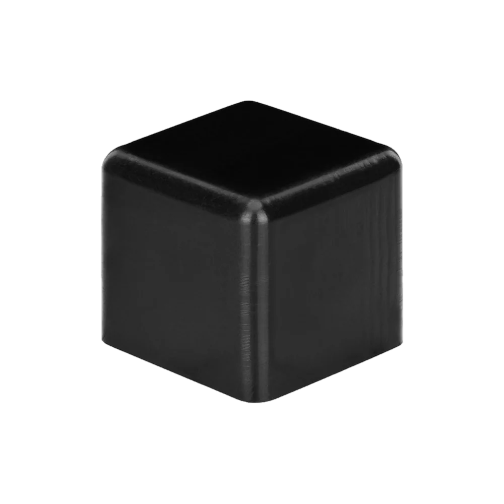 tube end cap square 25mm black v1