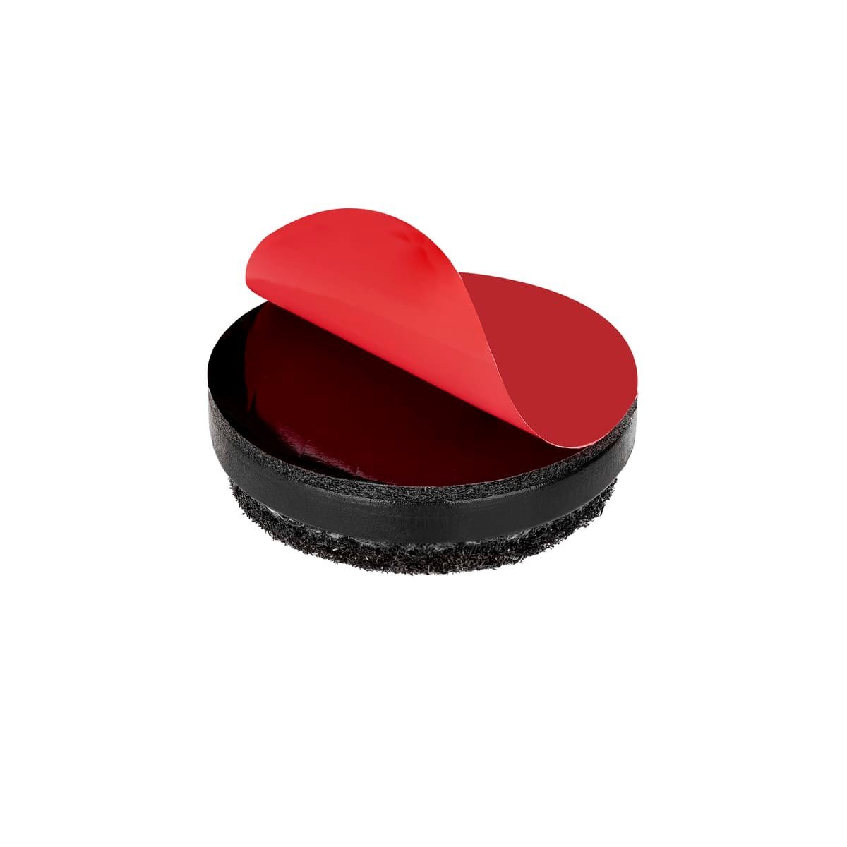 round self adhesive furniture glide 38mm black peel 2